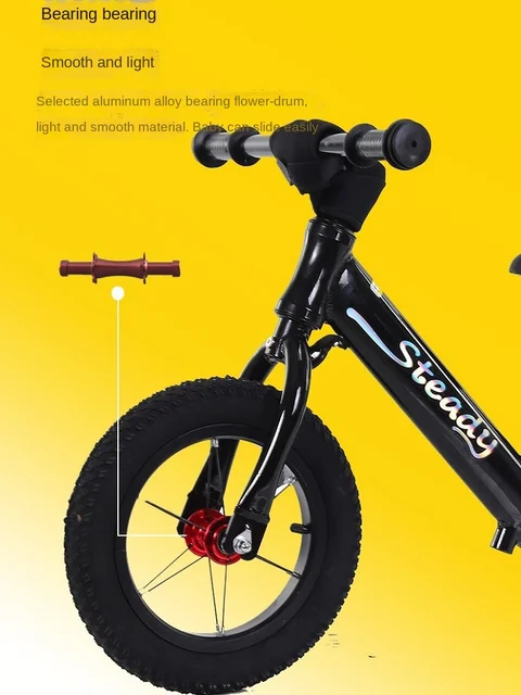 LazyChild Kids Balance Bike 12inch Aluminum Alloy Skate Bike No Pedals Height Adjustable Bicycle Riding Birthday Gift For Child 3