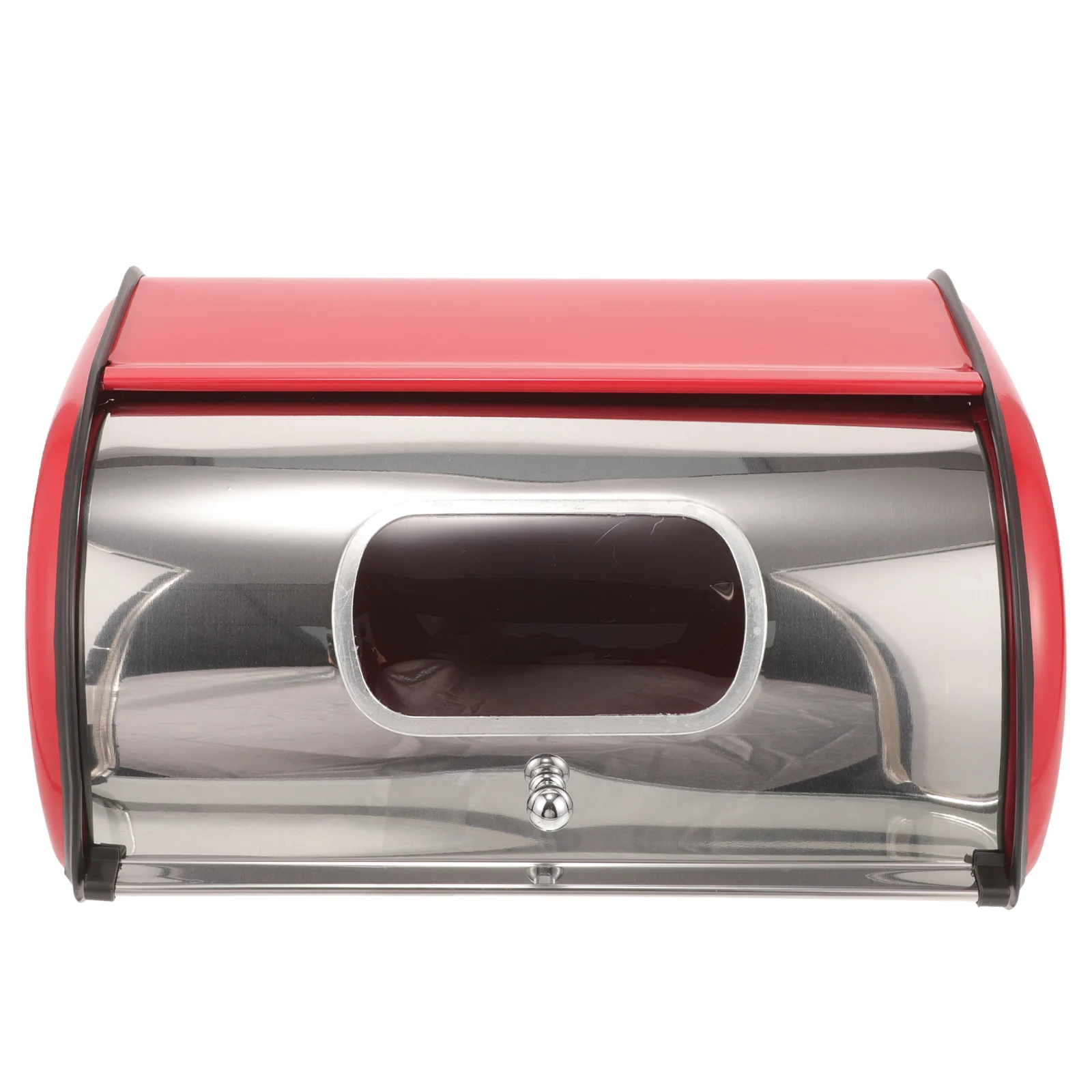 

Bread Box Kitchen Countertop Stainless Steel Bread Storage Bin Container Roll Up Lid Clear Window Large Capacity Bread Keeper