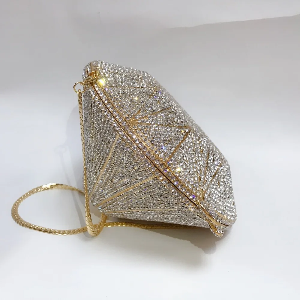 

Designer Women Brand Wholesale Crystal Diamond Wedding Rhinestone Luxury Clutch Bag Crystal Evening Bag Sac A Main Femme