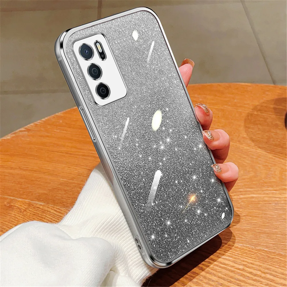 Shimmering Gradient Glitter Clear Soft Silicone Phone Case