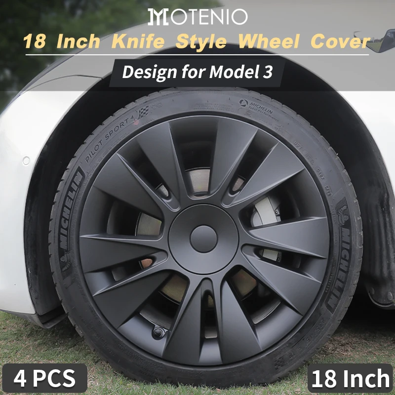4PCS-Hubcaps-18-inches-Full-Coverage-Knife-Wheel-Cover-Design-for-Tesla ...
