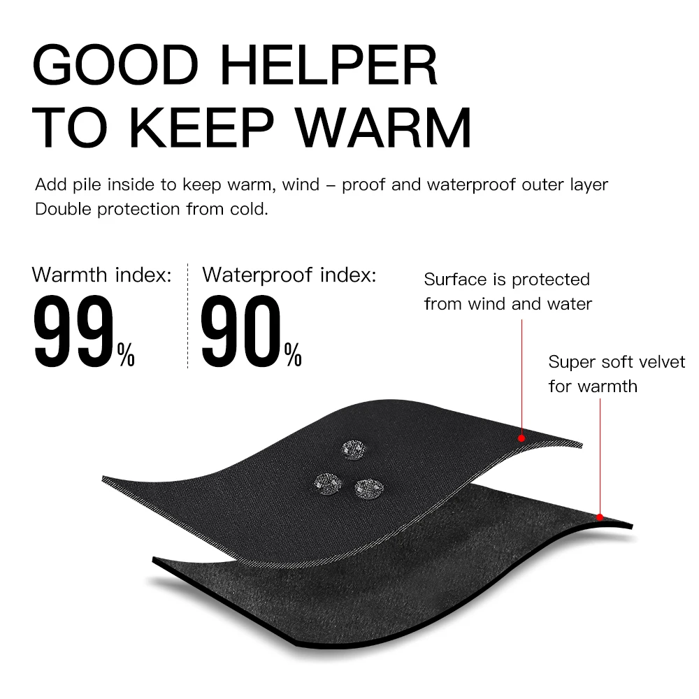 Kyncilor Winter Cycling Gloves Waterproof Fleece Velvet Touch Screen Bike Gloves For Fishing Hiking Winter Gloves