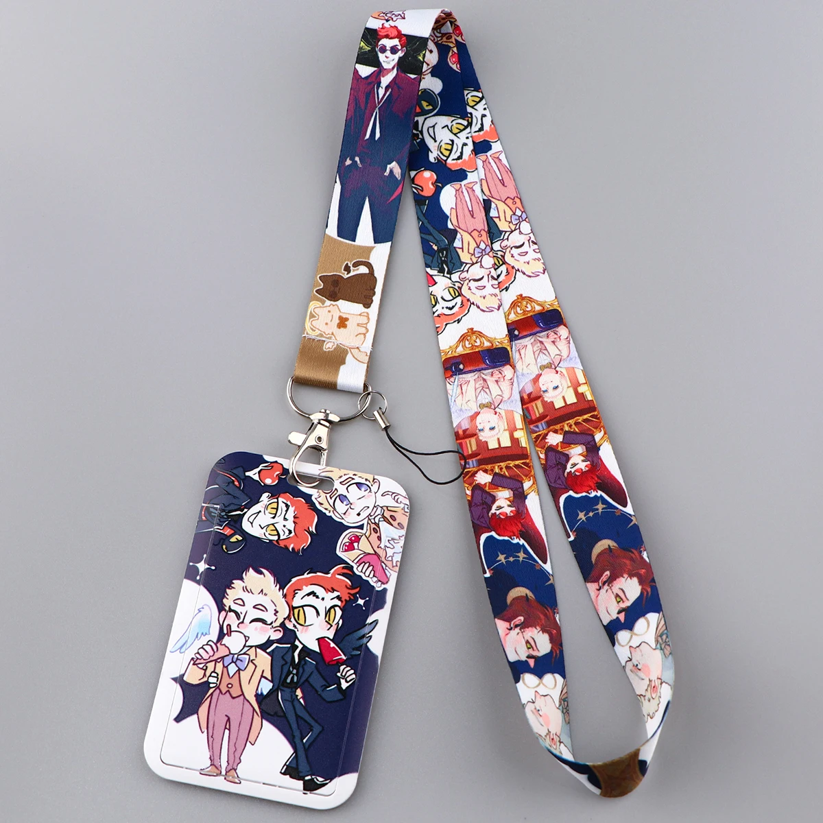 

Classic TV Series Card Cover Angel Demon Cartoon Card Holder Neck Straps ID Badge Holder Phone Straps Lanyard Keychain Fans Gift