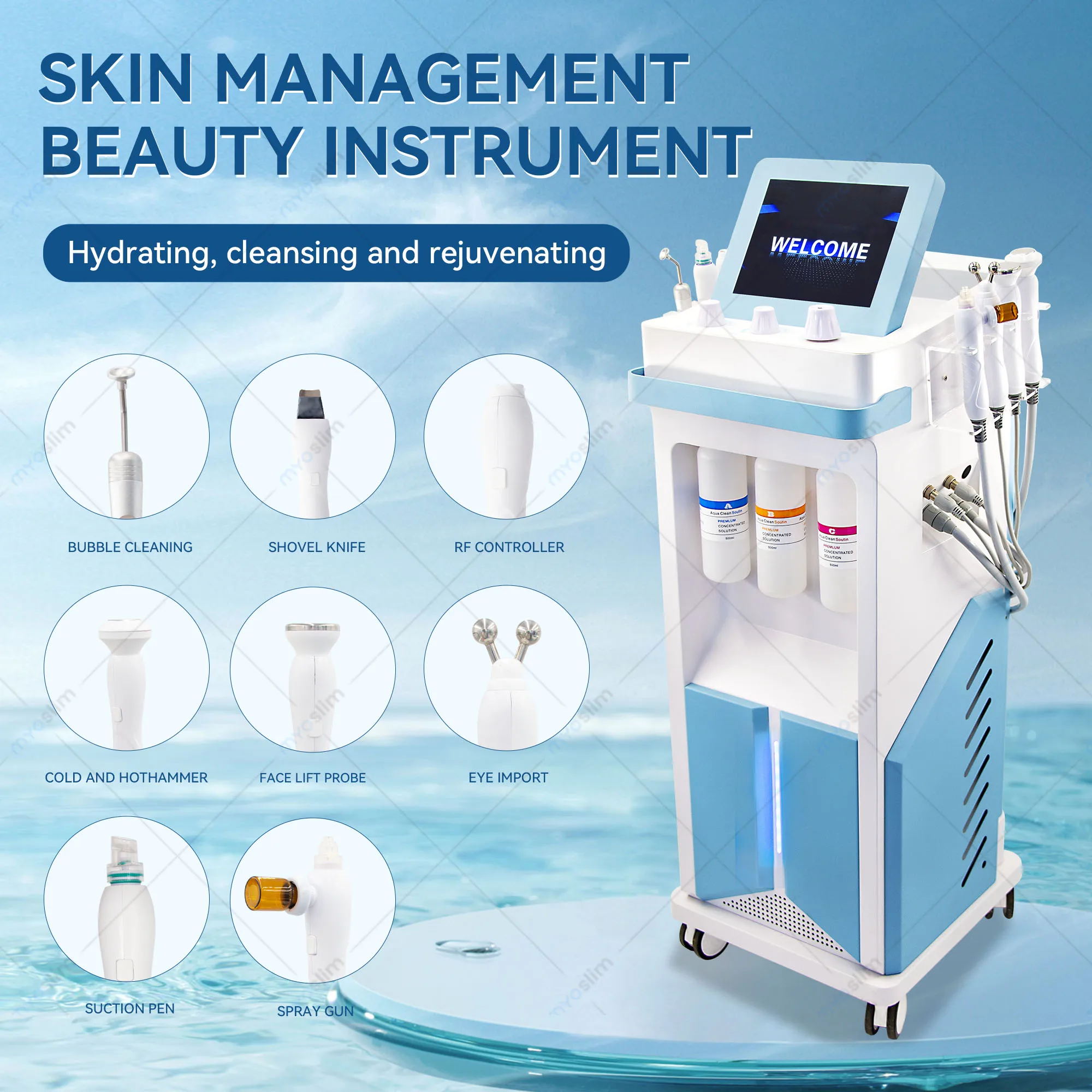 Upgraded Skin Rejuvenation and Whitening Compact Muscle Skin Deep Cleaning Beauty Salon Equipment