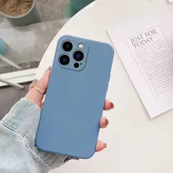 Pure Color Liquid Silicone Shockproof Case - Premium Protective Shell - iPhone 12 Pro (Gray)