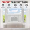 14,000 BTU Digital Window Air Conditioner, Remote, LED Display, 4 Modes, Eco, 800 sq ft Coverage 3