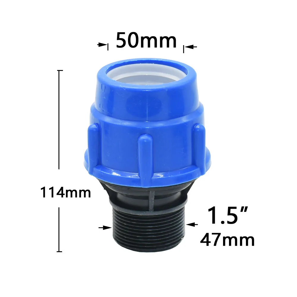 20/25/32/40/50mm PE Tube Quick Connector Elbow Tee Water Splitter Plastic Ball Valve Coupler Farm Irrigation Water Pipe Fittings