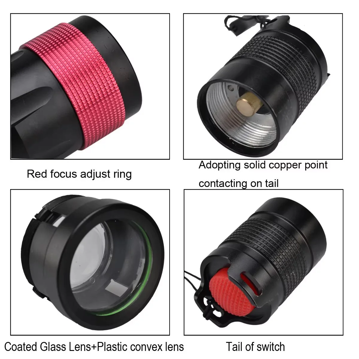 High Power LED Flashlight Torch Light for Camping Self Defense