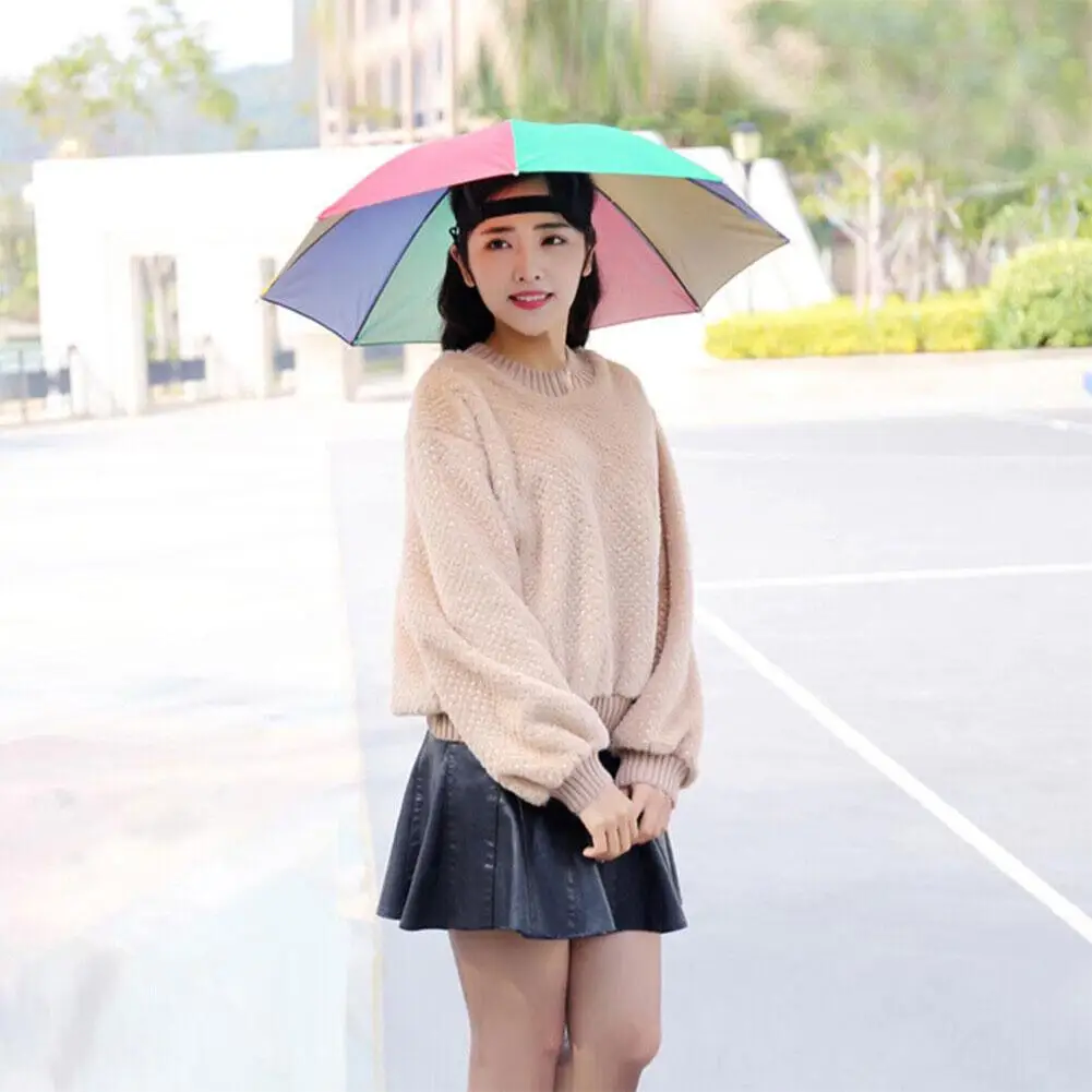 Large Thickened Rainproof Head-mounted Umbrella For Sunny And Rainy Days Rainproof Outdoor Fishing Hat fishing hat