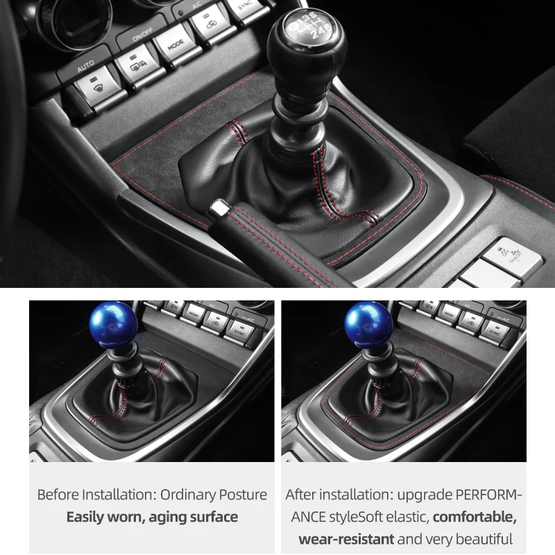 스바루 BRZ/도요타 GR86 2021용 베터험즈 - 알칸타라 소재 센터 콘솔 기어 시프터 트림 스티커 자동차 내부 액세서리