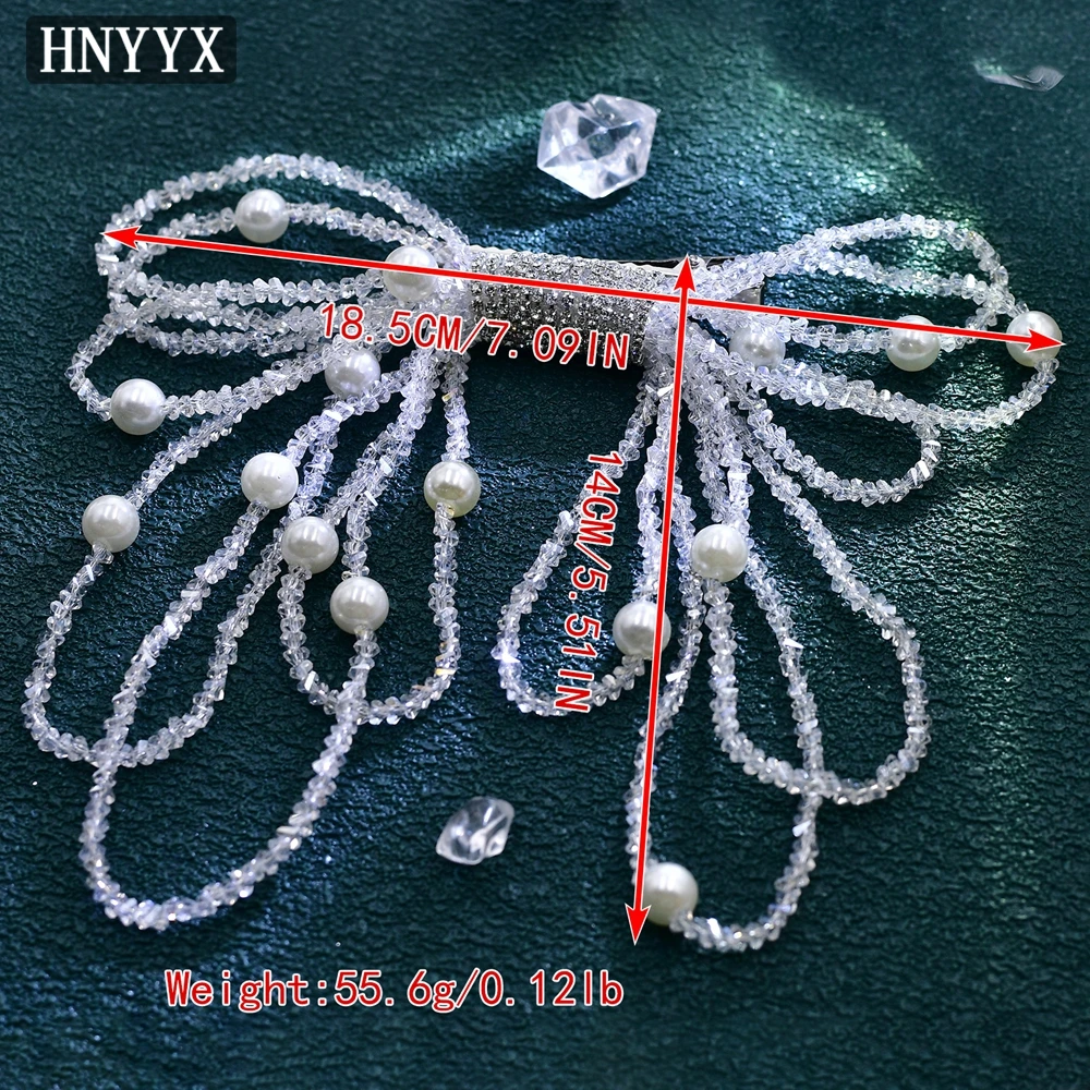 HNYYX Fashion Pearl Girl Hair Clips Elegant Women's Beaded Hairpin Side Hairwear Wedding Jewelry Hair Accessories A173