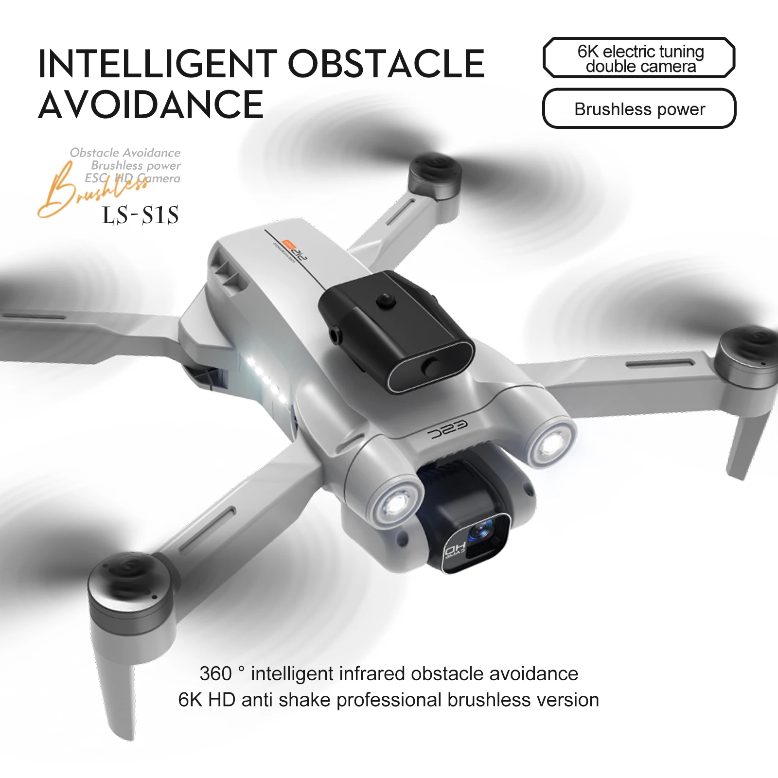 S1s Profesional Drone 4k 6k Hd Camera Wifi Obstacle Avoidance Optical Flow  Brushless Motor Mini Rc Quadcopter Vs Z908 Pro Dron - Camera Drones -  AliExpress