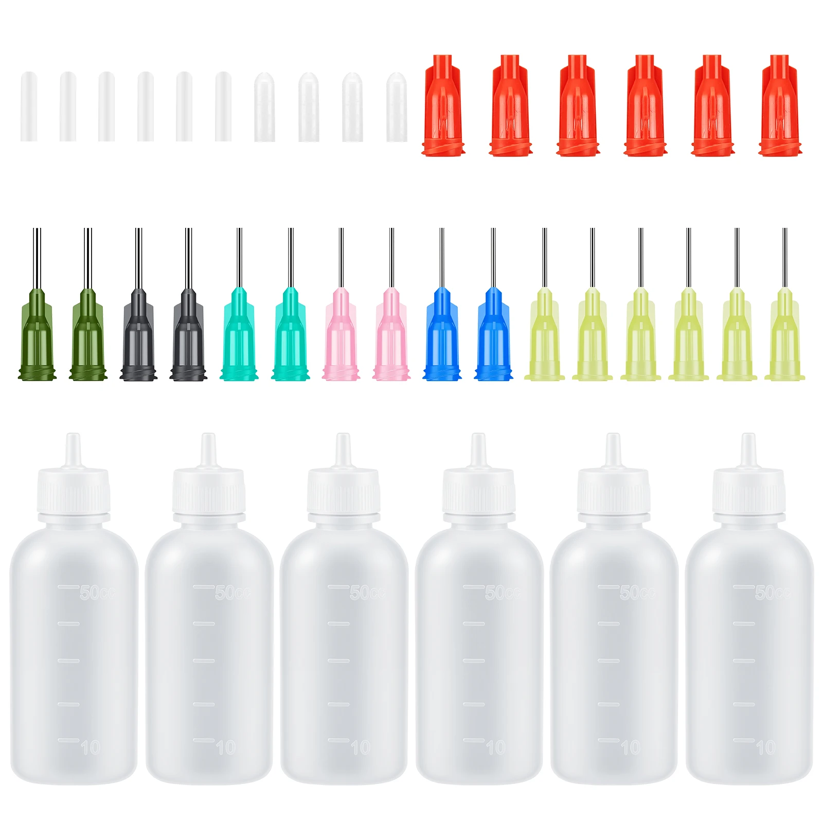 Lot 38 pièces flacons aiguilles précision 50ml pour colle peinture outillage modélisme
