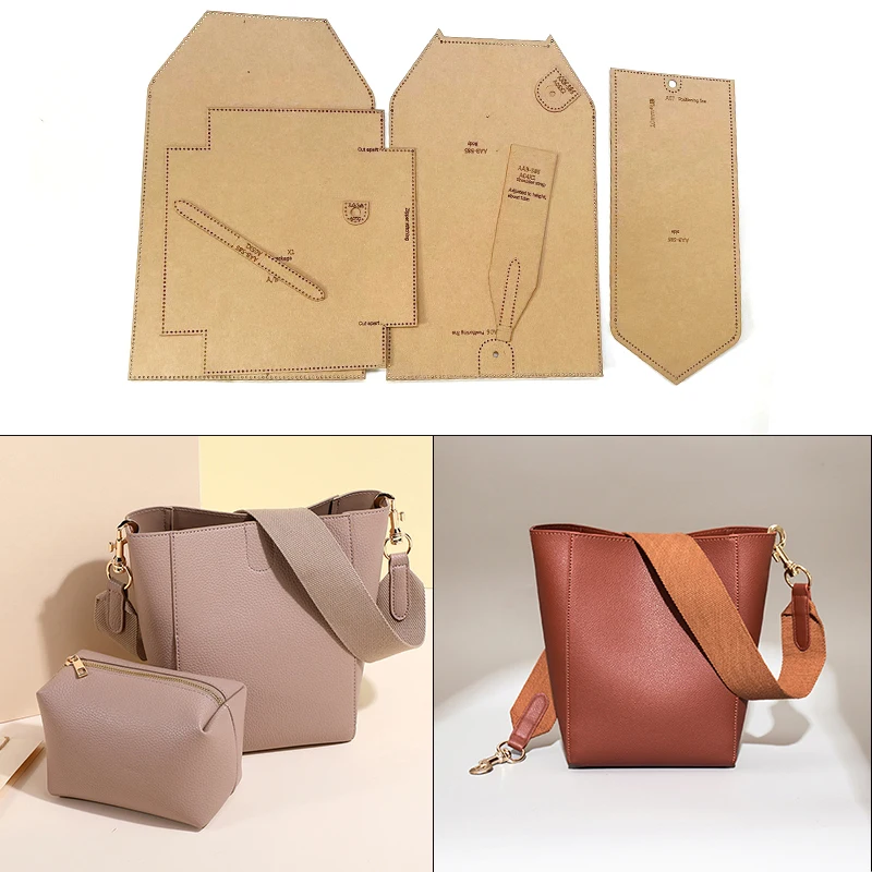 DIY Sewing Pattern Leather Craft Shoulder Bags Template Pattern Hollowed kraft Paper drawing Stencil 11x7.5cm leather craft template sewing template