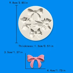 Enhanced DIY Baking Bow Silicone Mold for Cake & Chocolate Decoration - Set of Four Styles (SL65)