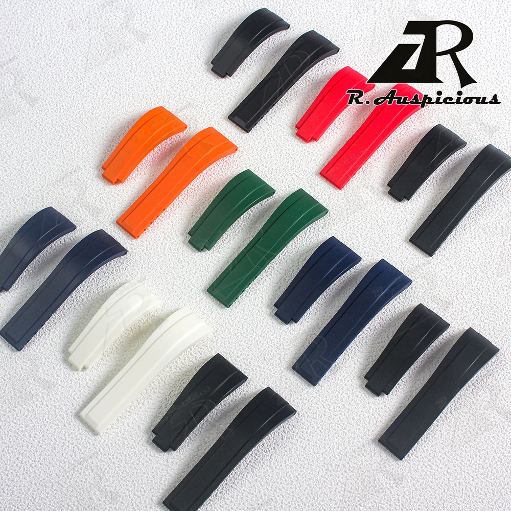 Cinturino In Gomma Da 20Mm/21Mm/22Mm Per Rolex Black Water Ghost Submariner Daytona Cinturino Da Immersione Da Uomo Fibbia A Farfalla In Acciaio Inoss