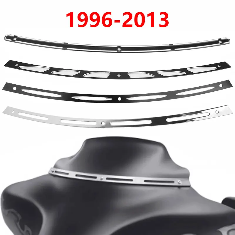 thumbnail image 2 of Black Windshield Fit For Harley Touring Street Glide FLHTC FLHX Trike 1996-2013 2 of 10