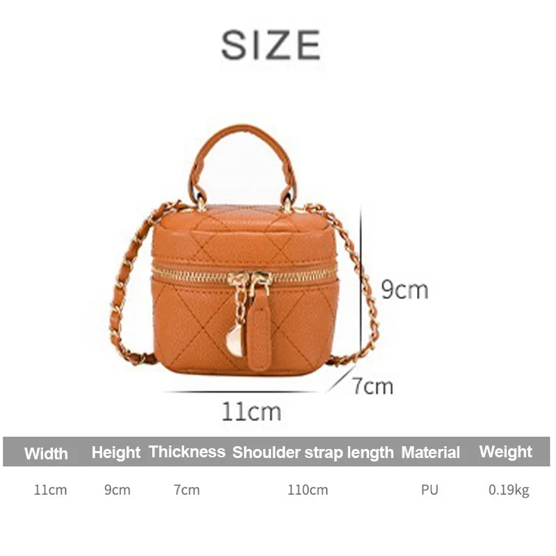 Small Gradient Square Crossbody Bag For Women & Girls - Vintage Chain Strap, PU Leather, Gift For Kids