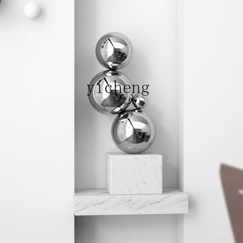 

Zk Modern Minimalist Geometric Creative Stainless Steel Sculpture Decoration Living Room Entrance Decoration