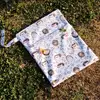30x40cm Wet Bags Baby Diaper Bag Waterproof Dry Nappy 2 Zipper Handbag Stroller Carry Pack Travel Outdoor Wet Diaper Storage Bag 4