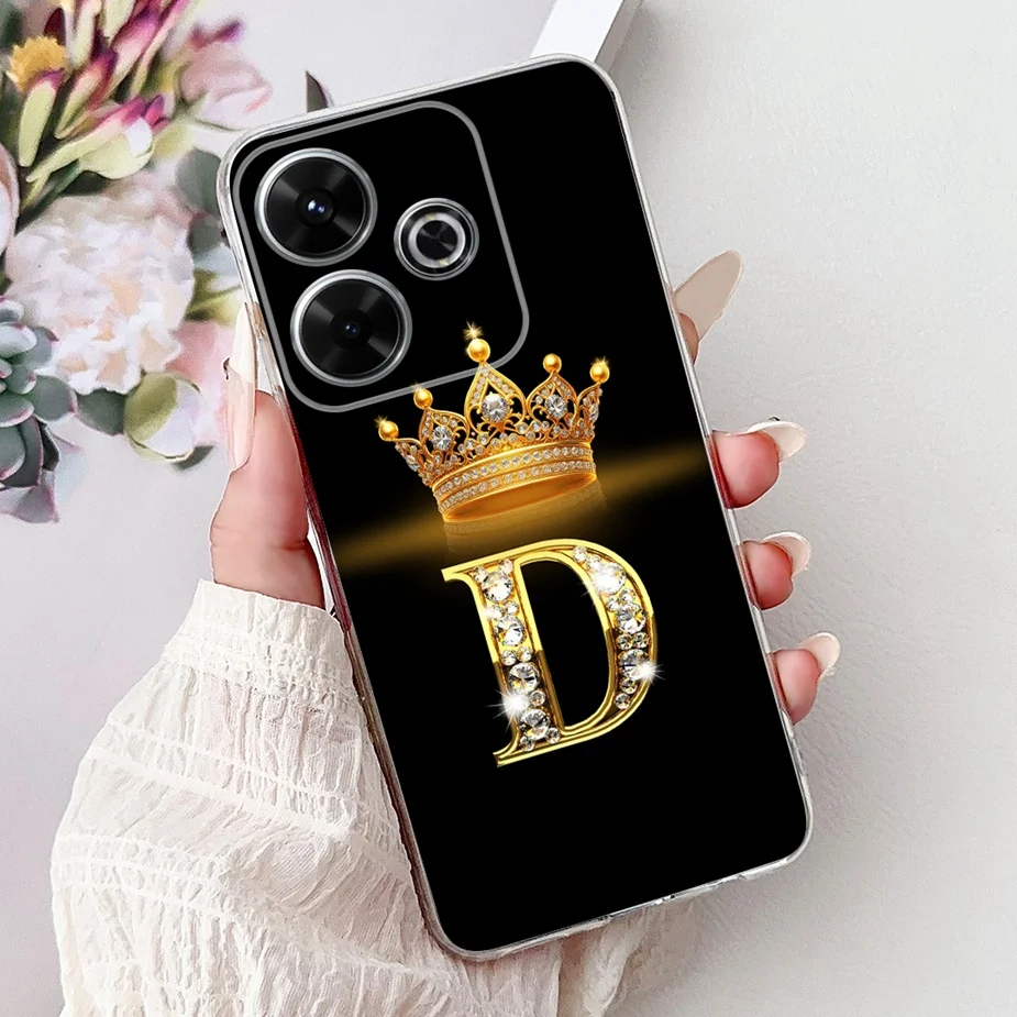 Stylish Clear Silicone TPU Phone Case with Letter Design