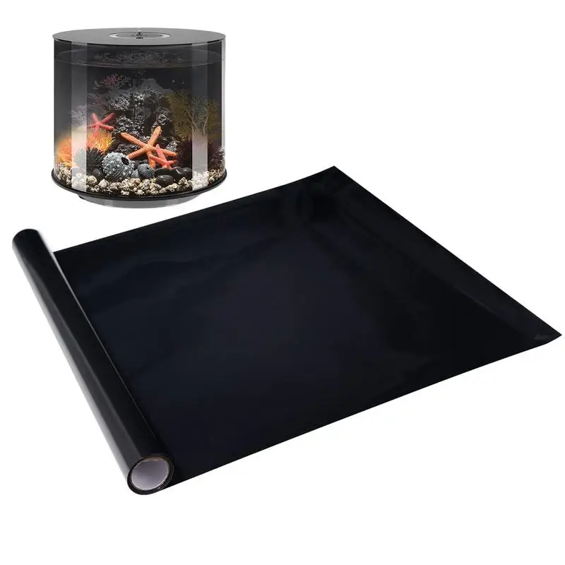 Aquarium Background Static Cling Black Fish Tank Backdrop Aquarium Poster Fish Tank Wallpaper Decorations