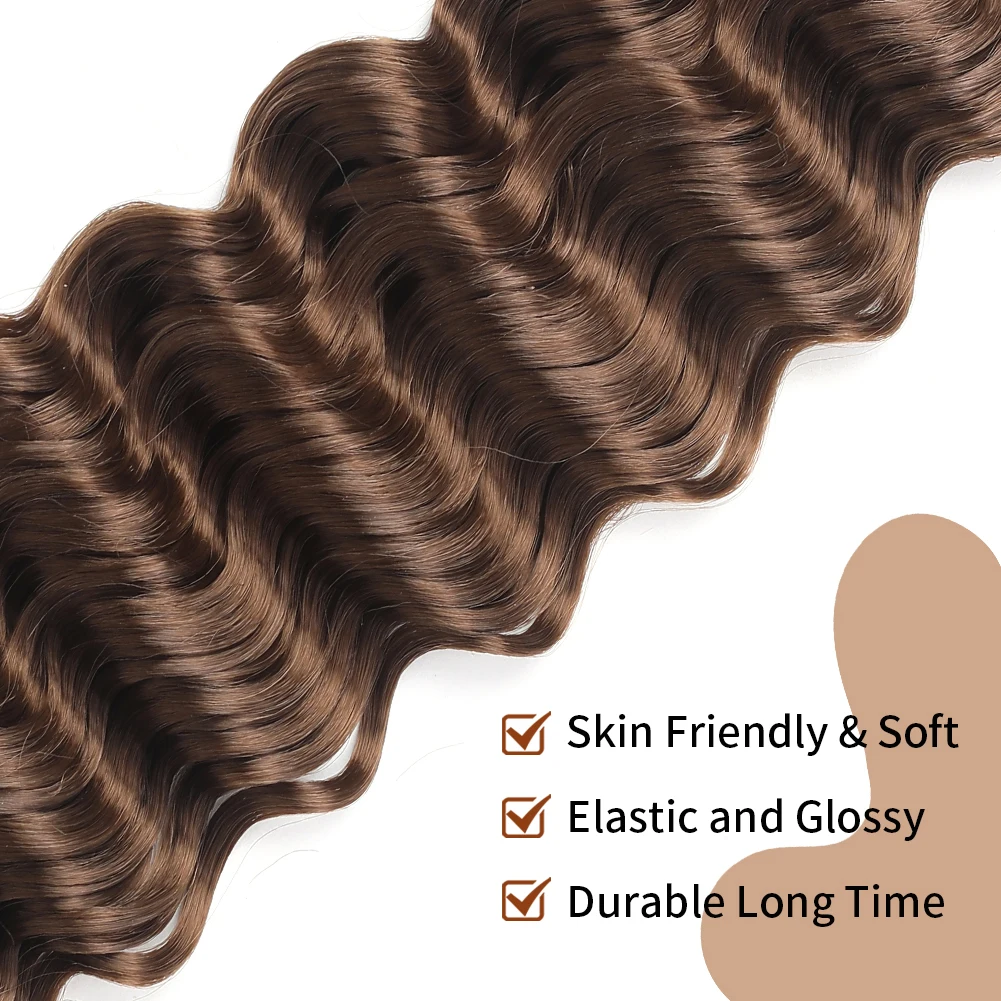 Curly Braiding Synthetic Hair Deep Wave Bulk Hair Crochet For Braiding No Weft Bundle Brazilian Virgin Water Curly 22 Inch