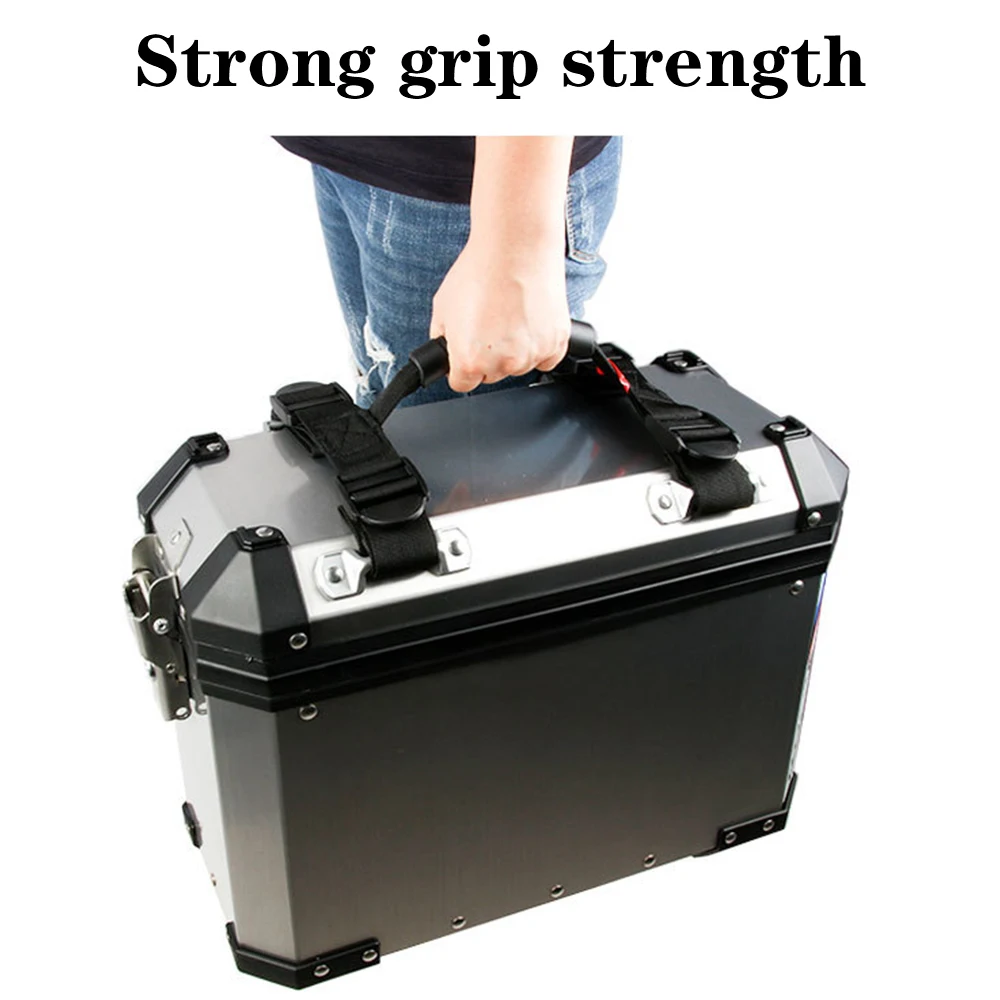 Rope Handle Hand Carried Luggage Strap Grab Handle Adjustable Motorcycle Side Box Strap Universal Aluminum Side Box motorcycle luggage strap