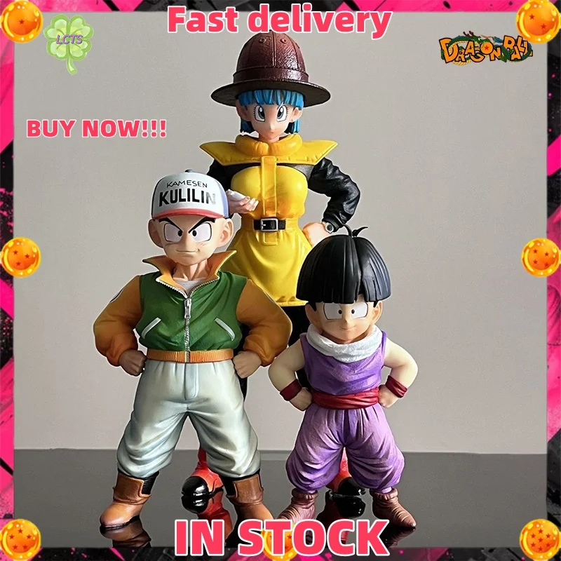在庫ありドラゴンボールアニメフィギュアクリリン & 孫悟飯 & ブルマ
