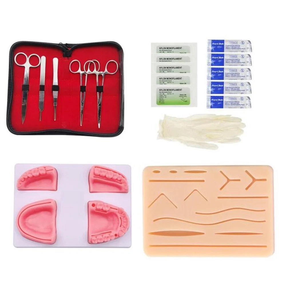 

Detal Oral Suture Training Module Kit with Skin Suture Practice Pad Practice Set Dental Teaching Model for Doctor