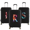 Luggage Protective Cover for 18-28 Inch Fashion Paint 26 Letter Serie Pattern Suitcase Elastic Dust Bags Case Travel Accessories 1