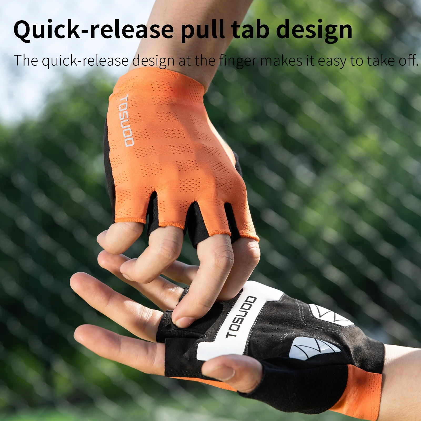TOSUOD SDS65468-06 Bike Gloves Summer Half Finger Breathable - Image 6