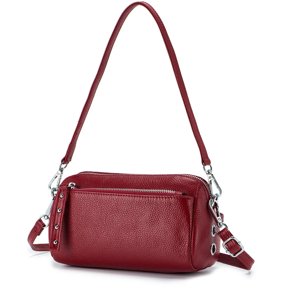

Niche Design Small Square Bag 2023 New Genuine Leather Shoulder Bag Fashion Luxury Brand Design Minimalist Messenger Pillow Bag