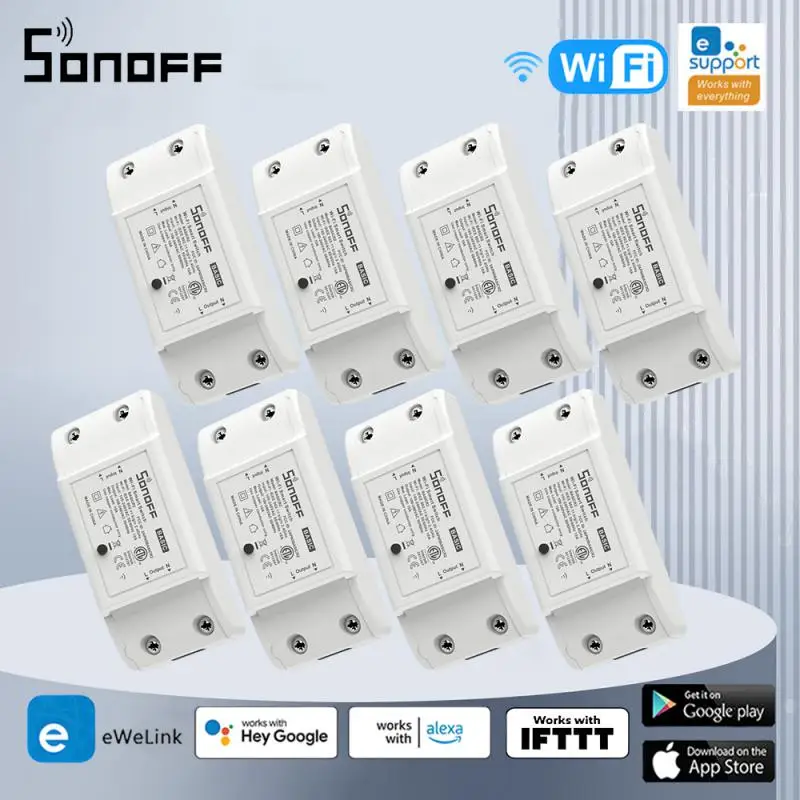 Prese Sonoff Basicr2 Interruttore Fai Da Te Interruttore Wifi Interruttore Moudle Timer E-Welink App Telecomando Funziona Con Alexa Google Home