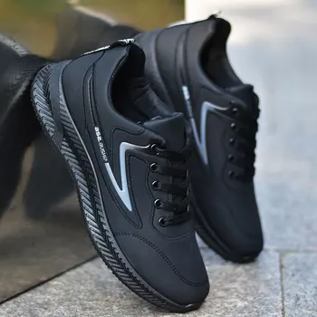 Alternative view of Men's shoes for autumn and winter are waterproof, versatile, anti-slip, sports and casual shoes, and men's low-top running shoes