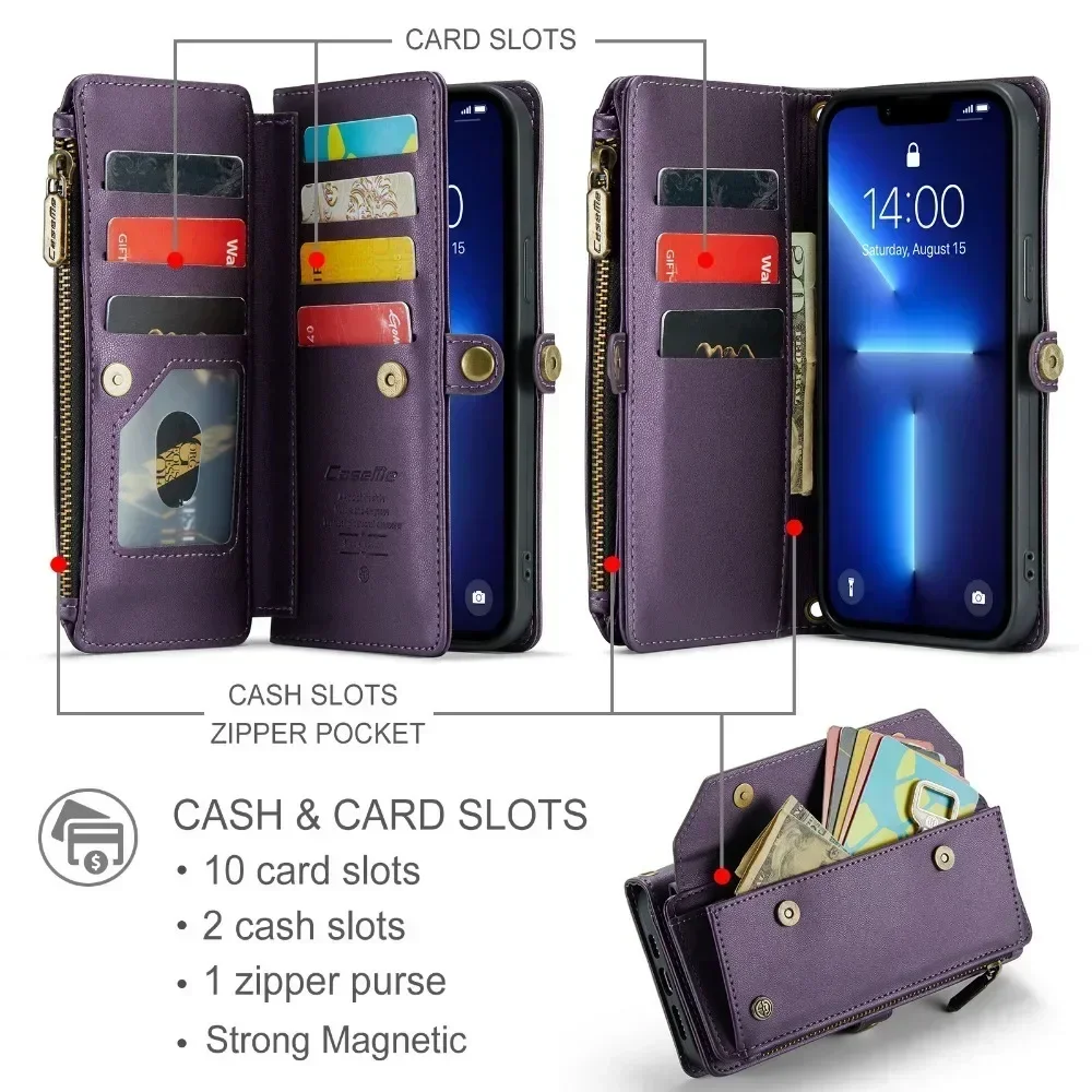 Leather Wallet Phone Case for Samsung Galaxy Z Fold 5 4 3 W23 Luxury Soft Wrist Strap Holder Stand Protection Cover
