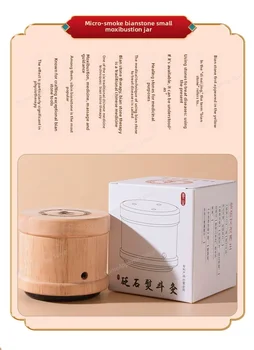 Scatola per Moxibustione Senza Fumo, Dispositivo Portatile per Moxibustione Domestica con Bastoncini di Moxa per il Viso, Moxa Portatile con Filtro Antifumo