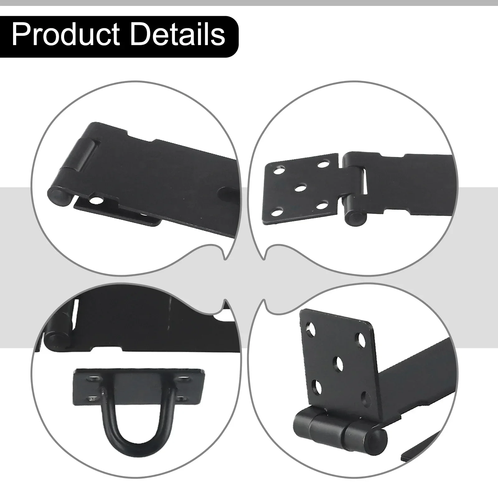 Door Padlock Hasp Kit Anti Theft Lock Buckle Plate Hitch Stainless Steel Drawer Cabinet Door Lock Hasp Buckle Hardware