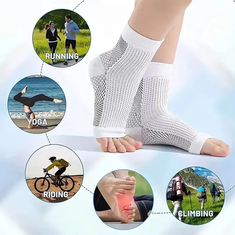 1 Pair Soothe Compression Socks for Relief Pain Neuropathy Socks for Men Women Ankle Support Breathable Elastic Sports Stockings ankle socks ankle support compression socks neuropathy socks