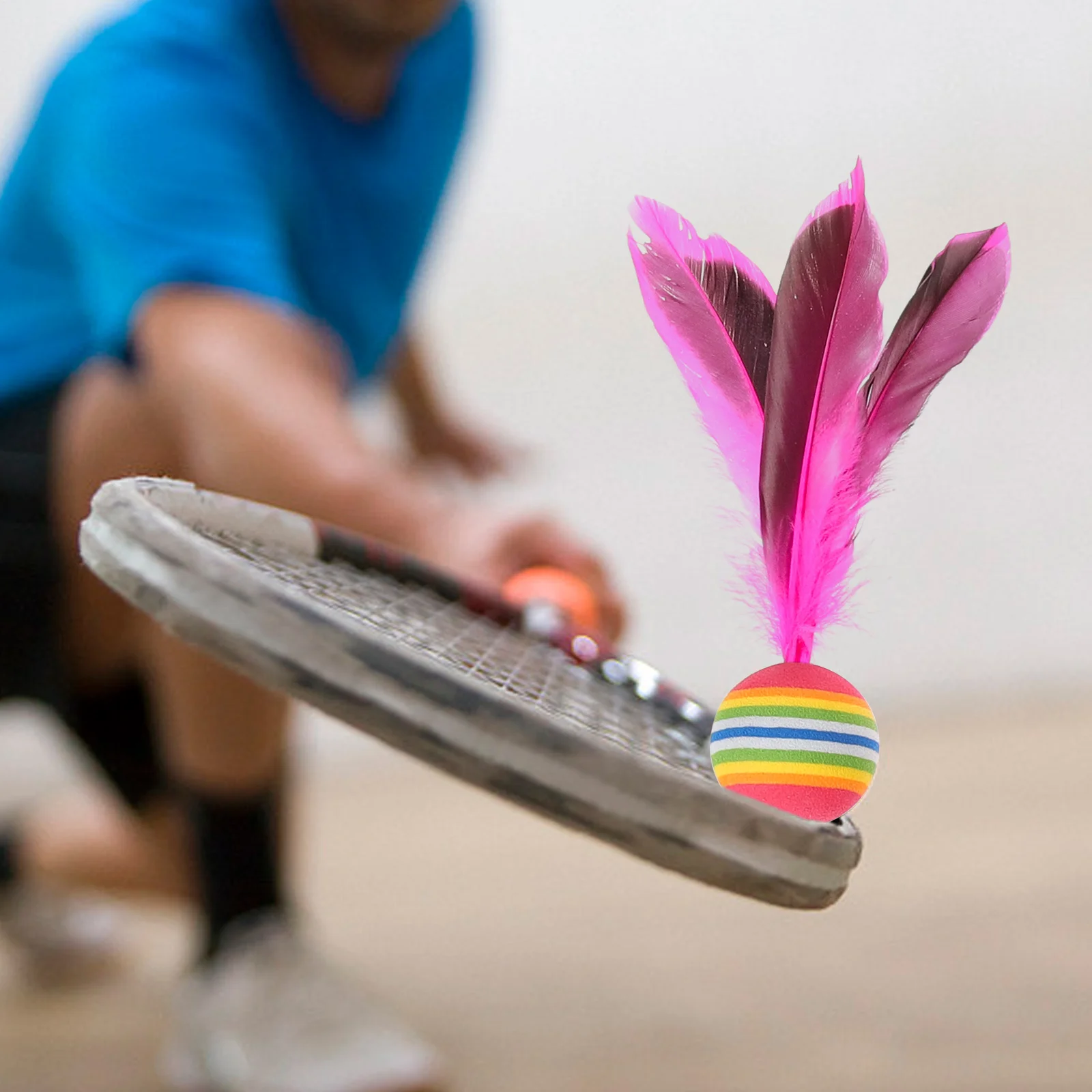 10 Pcs Sponge Color Badminton Shuttlecocks Wear Resistant Replaceable Plume Practicing Accessories Outdoor Toy High Elastic