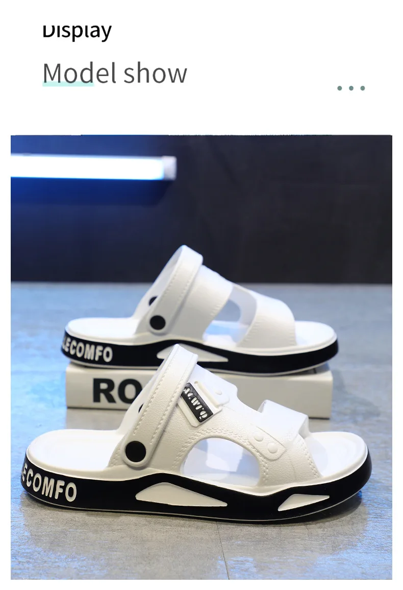 الرجال الصيف إيفا الصنادل شباشب على الموضة داخلي خفيفة الوزن لينة المضادة للانزلاق الشقق الرجال الصنادل في الهواء الطلق الشاطئ الصنادل المفتوحة تو