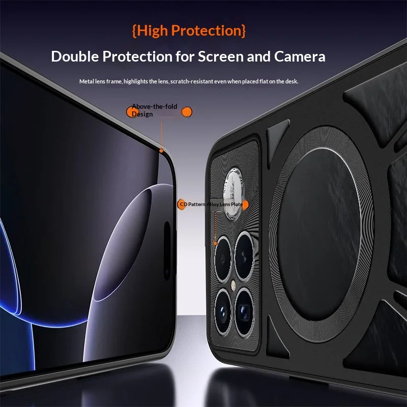 New Hollowed-out Metal Magnetic Breathable Shockproof Bumper Case