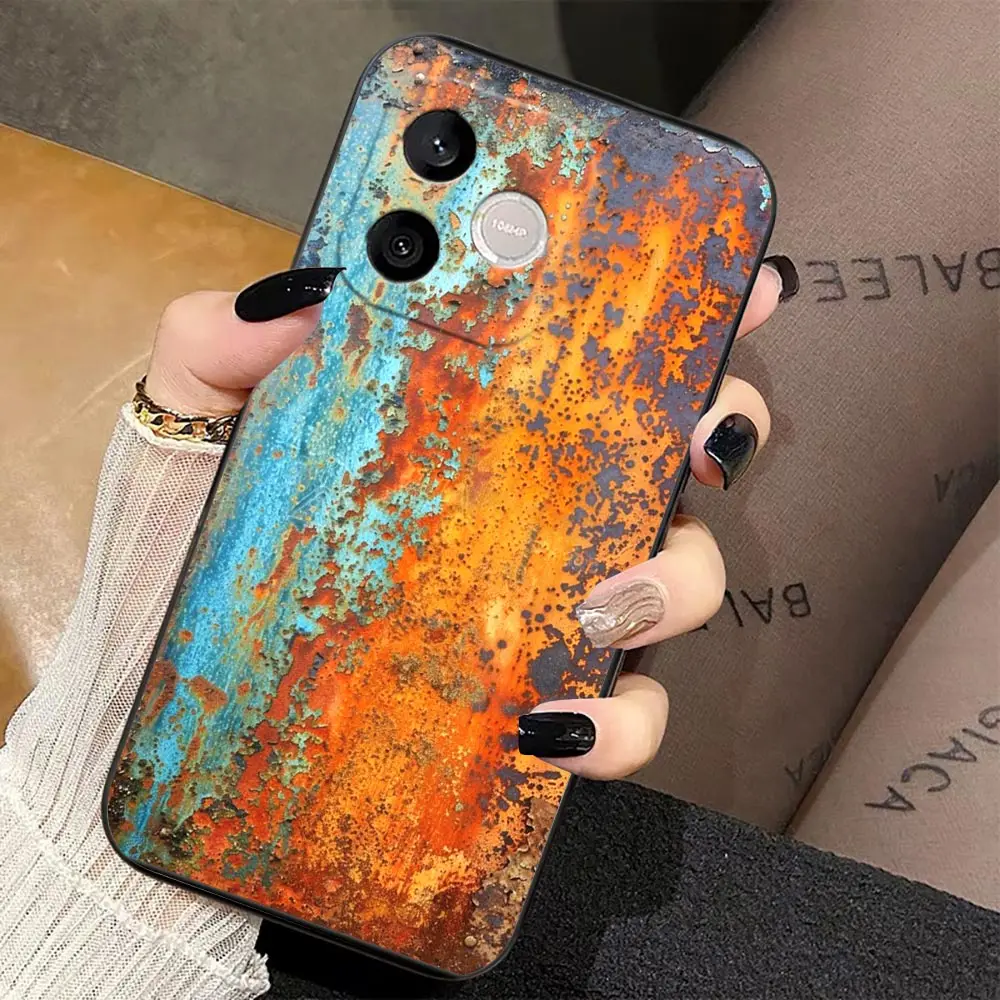 Coarse Metal Texture Rust Phone Case - Stylish Protective Shell Cover