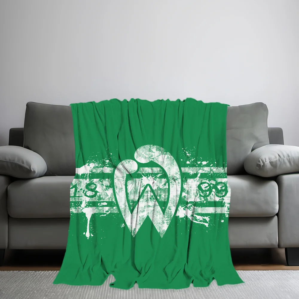 comfort warm w-Werders soft plush blanket logo for design sofa living fashion room office bedroom travel Flannel b-Bremens gift 2