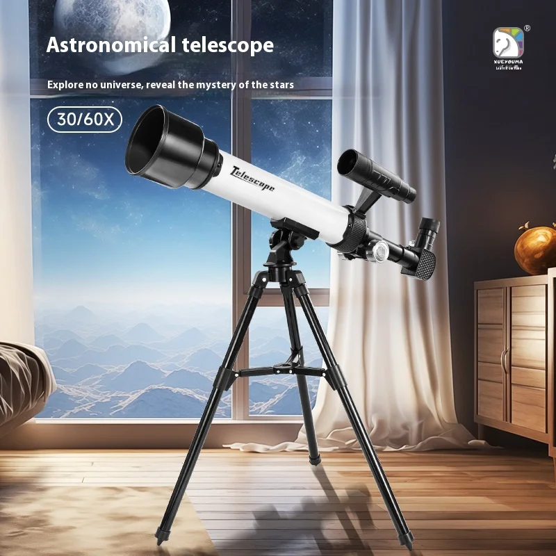 

Telescope For Kids Adults To Observe Stars 30/60x Astronomical Telescope 70mm Aperture Refractor Portable Travel Telescope Toys