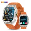 SKMEI Woman Heart Rate Monitor Bluetooth Call Play small games Smart Watch for android ios 650mAh TFT Smartwatch 3ATM Waterproof