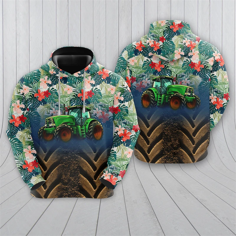 

Farmer Tractor Graphic Sweatshirts Farm Country Lifestyle 3D Print Hoodies For Men Clothes Casual Women Pullovers Boy Tracksuit