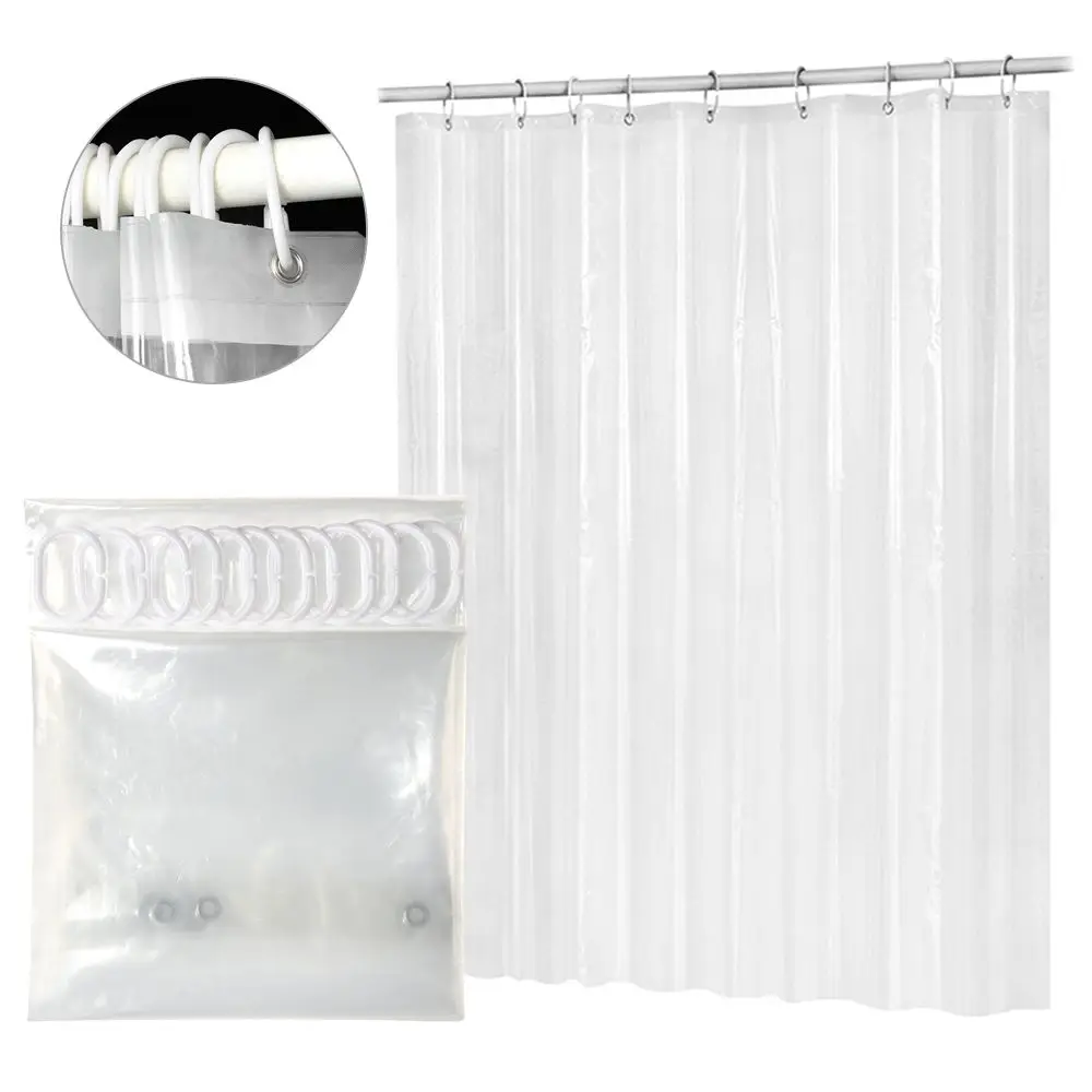 Shower Curtains PEVA Plastic Splash Resistant Waterproof Mildewproof