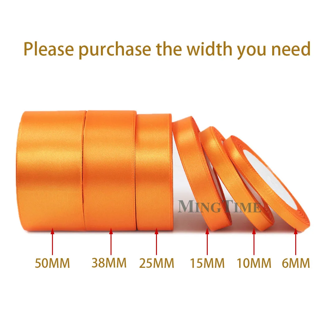 Elegant Satin Ribbon for Crafts and Decorations - 22 Meters, Multiple Widths Available