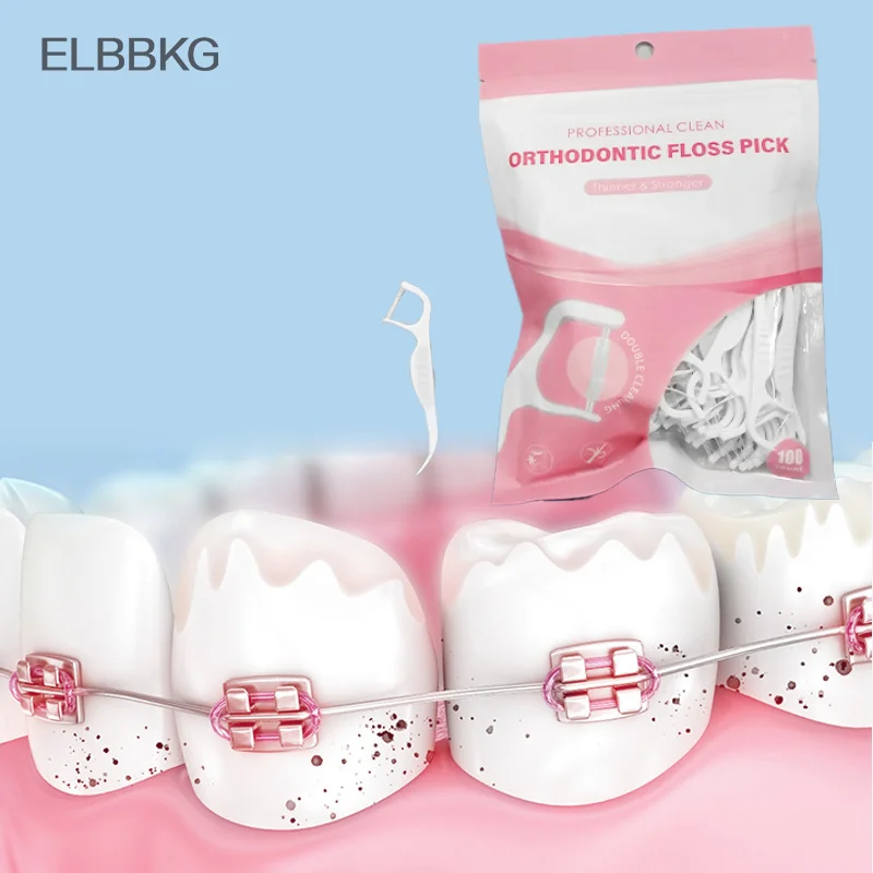 

100pcs/Pack Orthodontic Floss Bar Dental Bracket Steel Wire Slot Dental Floss For Orthodontic Teeth Orthodontic Floss Bar